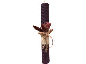 Λαμπάδα Deris Από Χρωματιστό Μελισσοκέρι Βιολετί